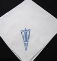 Monogram N Letter Deco Style Embroidered Hankie