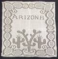 Vintage Knitted Mesh Arizona Souvenir Silky Hankie
