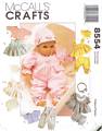 McCall's 8554 Baby Doll Clothes Pattern in Three Sizes